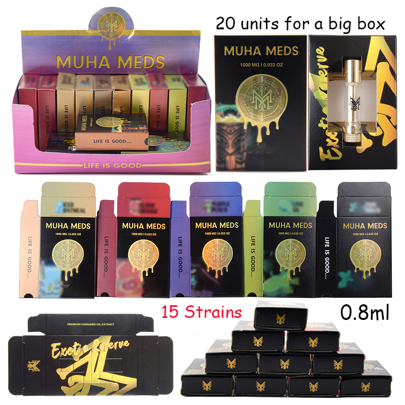 MUHA MEDS Live Is Good Atomizers With Newest Packaging 15 Strains Vape Cartridges Packaging Empty Carts 0.8ml Ceramic Coil Thick Oil Vaporizer 510 Thread E Cigarettes
MUHA MEDS Live Is Good Atomizers With Newest Packaging 15 Strains Vape Cartridges Packaging Empty Carts 0.8ml Ceramic Coil Thick Oil Vaporizer 510 Thread E Cigarettes