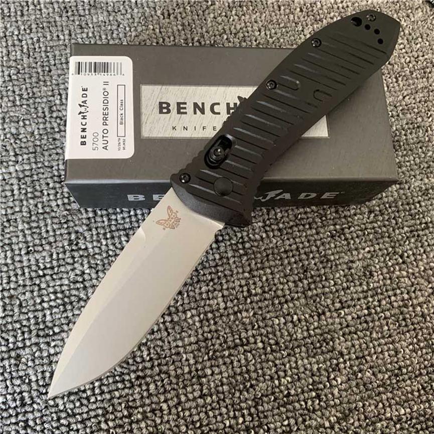 Benchmade BM 5700 AUTO Folding Knife 3.72" Satin S30V Drop Point Blade Milled Black Aluminum Handles BM3300 BM535 BM940 Knife319k
Benchmade BM 5700 AUTO Folding Knife 3.72" Satin S30V Drop Point Blade Milled Black Aluminum Handles BM3300 BM535 BM940 Knife319k