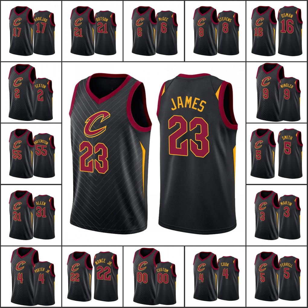 Men Cleveland Cavaliers''LeBron James Cedi Osman Jeremiah Martin Mfiondu Kabengele Custom Statement Edition Black Jersey
Men Cleveland Cavaliers''LeBron James Cedi Osman Jeremiah Martin Mfiondu Kabengele Custom Statement Edition Black Jersey