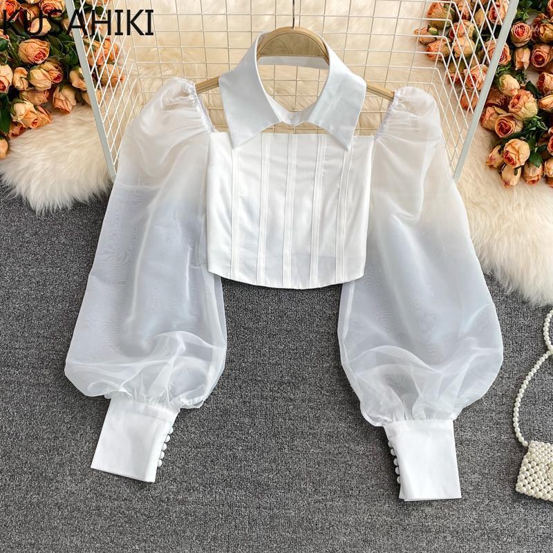 Women's Blouses & Shirts KUSAHIKI Elegant Crop Top Puff Sleeve Square Collar Woman 2022 Autumn Fashion Chic Blusas De Mujer 6L097, Black
Women's Blouses & Shirts KUSAHIKI Elegant Crop Top Puff Sleeve Square Collar Woman 2022 Autumn Fashion Chic Blusas De Mujer 6L097, Black
