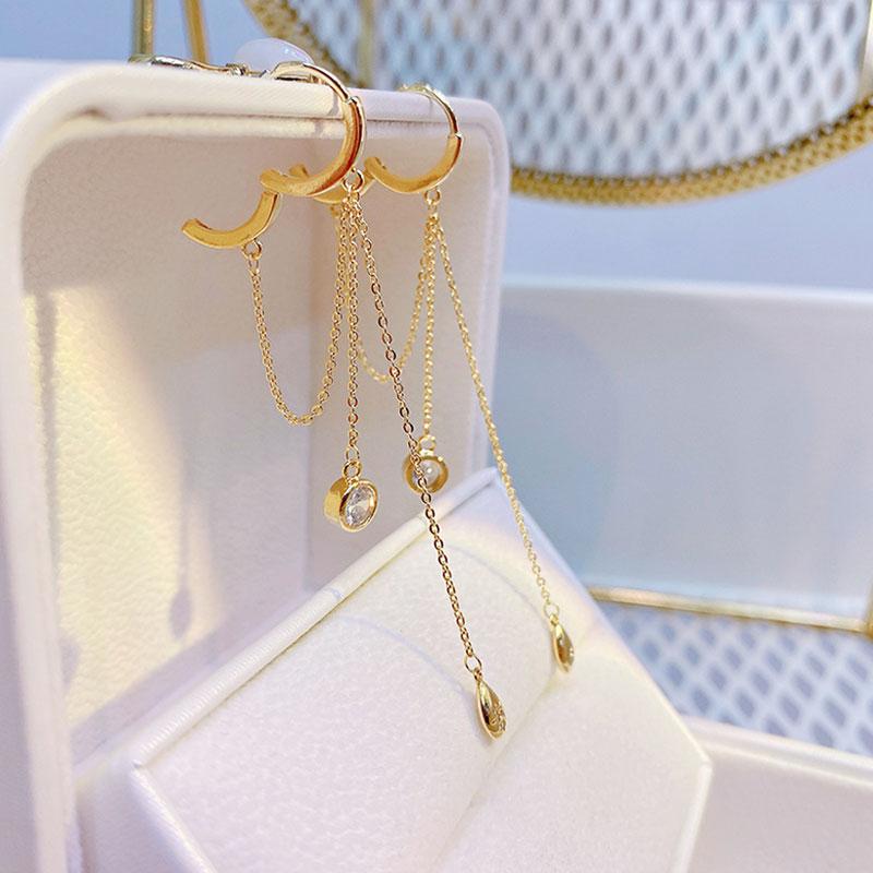 Dangle & Chandelier Chain Tassels Fashion Earring Long For Female Fine Earrings Jewelry Exquisite Luxury Temperament Water Drop CzDangle
Dangle & Chandelier Chain Tassels Fashion Earring Long For Female Fine Earrings Jewelry Exquisite Luxury Temperament Water Drop CzDangle