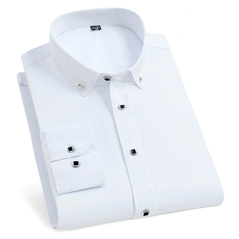 Men's Dress Shirts Mens Long Sleeve Shirt Button-down Non-Iron Formal Regular Fit Social Smart Casual Solid Basic Business No PocketMen's, White
Men's Dress Shirts Mens Long Sleeve Shirt Button-down Non-Iron Formal Regular Fit Social Smart Casual Solid Basic Business No PocketMen's, White