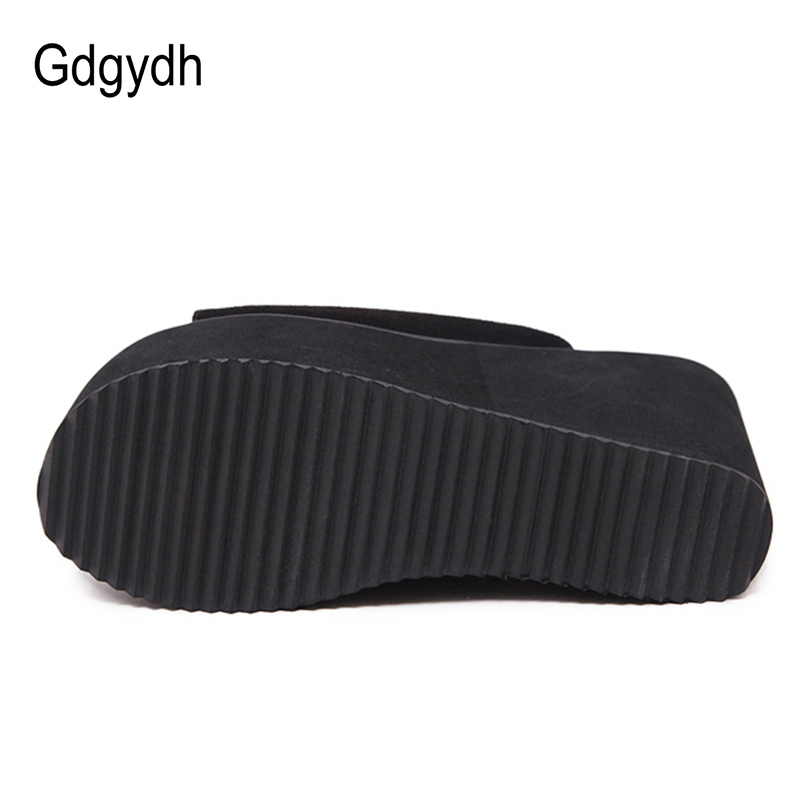 Gdgydh Summer Slip On Women Wedges Sandals Platform High Heels Fashion Open Toe Ladies Casual Shoes Comfortable Promotion Sale 220406