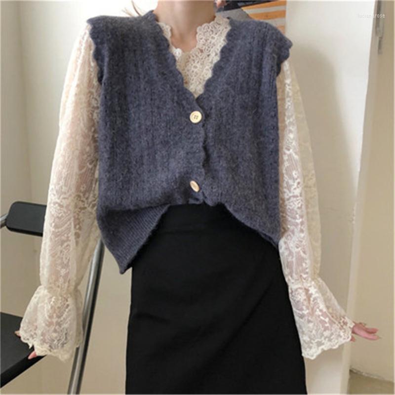 Women's Vests Soft Wool Sweater Vest Women 2022 Autumn Korean Style Vintage Single Breasted V Neck Sleeveless Cardigan Knitted Tank Tops Luc, Gray
Women's Vests Soft Wool Sweater Vest Women 2022 Autumn Korean Style Vintage Single Breasted V Neck Sleeveless Cardigan Knitted Tank Tops Luc, Gray