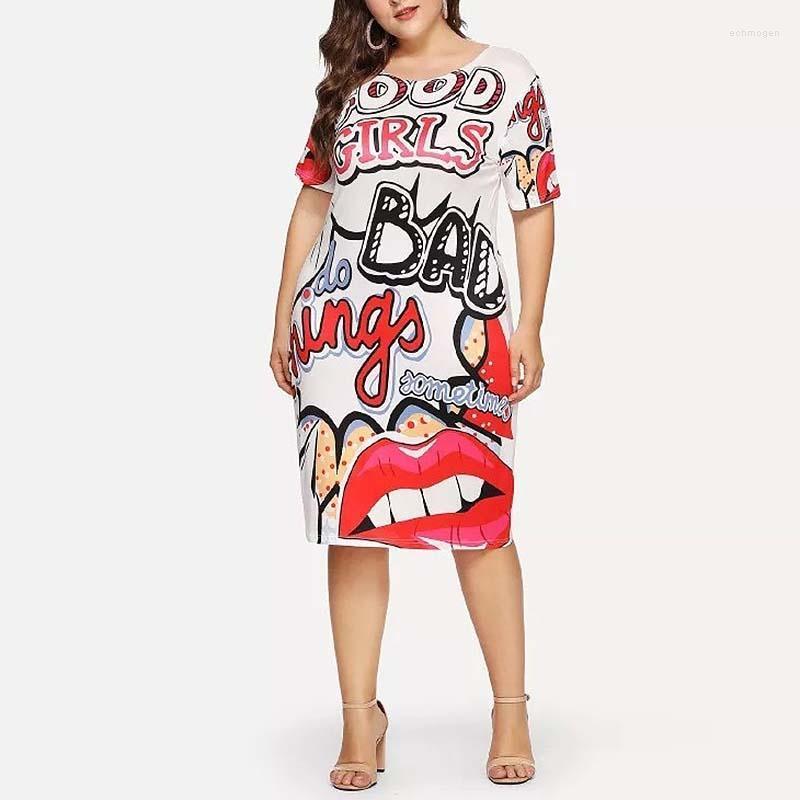 Plus Size Dresses Spring Summer Autumn Loose Graffiti Print Round Neck Dress All Match Basic Oversize Large Big 2XL3XL 4XL 5XL Mid Skirt Ech, Pink
Plus Size Dresses Spring Summer Autumn Loose Graffiti Print Round Neck Dress All Match Basic Oversize Large Big 2XL3XL 4XL 5XL Mid Skirt Ech, Pink