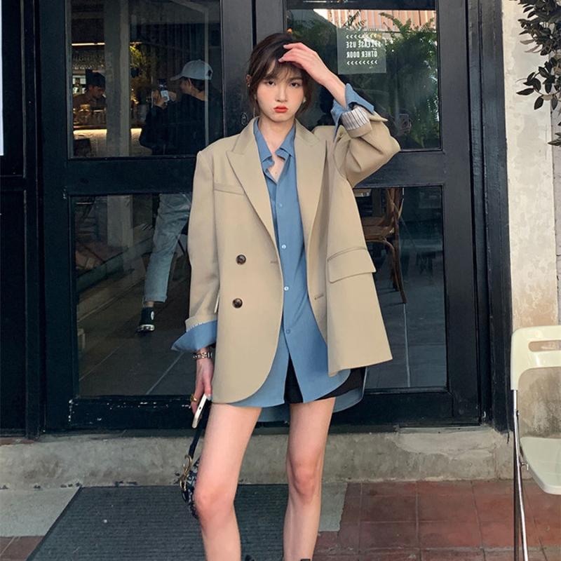 Women' Suits & Blazers Women Chic Office Lady Double Breasted Blazer Vintage Coat Fashion Koren Long Sleeve Ladies Outerwear Stylish TopsWo, Black
Women' Suits & Blazers Women Chic Office Lady Double Breasted Blazer Vintage Coat Fashion Koren Long Sleeve Ladies Outerwear Stylish TopsWo, Black