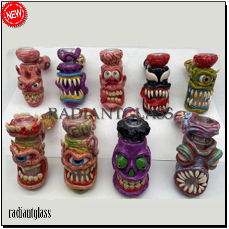 3D Creepy Horror Hammer Glass Pipe Built-In 6 Arm Perc Thick Glass Smoking Pipes Unique Handle Tobacco Spoon Bubbler for dry herb Multi-Style
3D Creepy Horror Hammer Glass Pipe Built-In 6 Arm Perc Thick Glass Smoking Pipes Unique Handle Tobacco Spoon Bubbler for dry herb Multi-Style