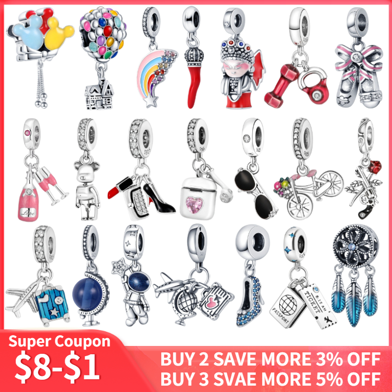 925 Sterling Silver Dangle Charm 2022 New Wonderful Life Bead Fit Charms Bracelet DIY Jewelry Accessories