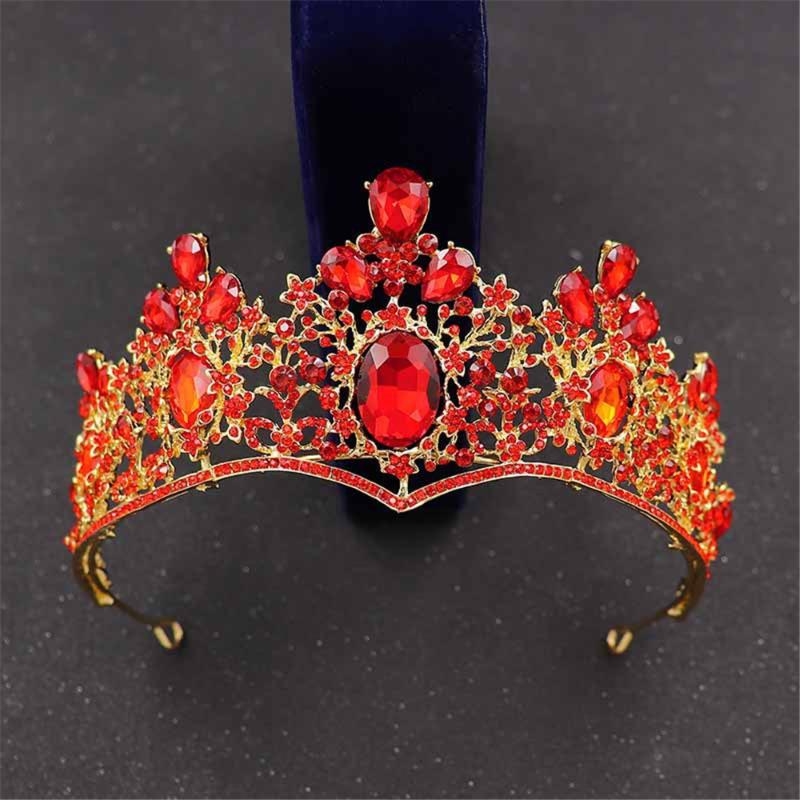 Headpieces Europe Red Bride Crown Baroque Diamond Hair Hoop Tiara Wedding Party Dress Accessories For GirlsHeadpieces
Headpieces Europe Red Bride Crown Baroque Diamond Hair Hoop Tiara Wedding Party Dress Accessories For GirlsHeadpieces
