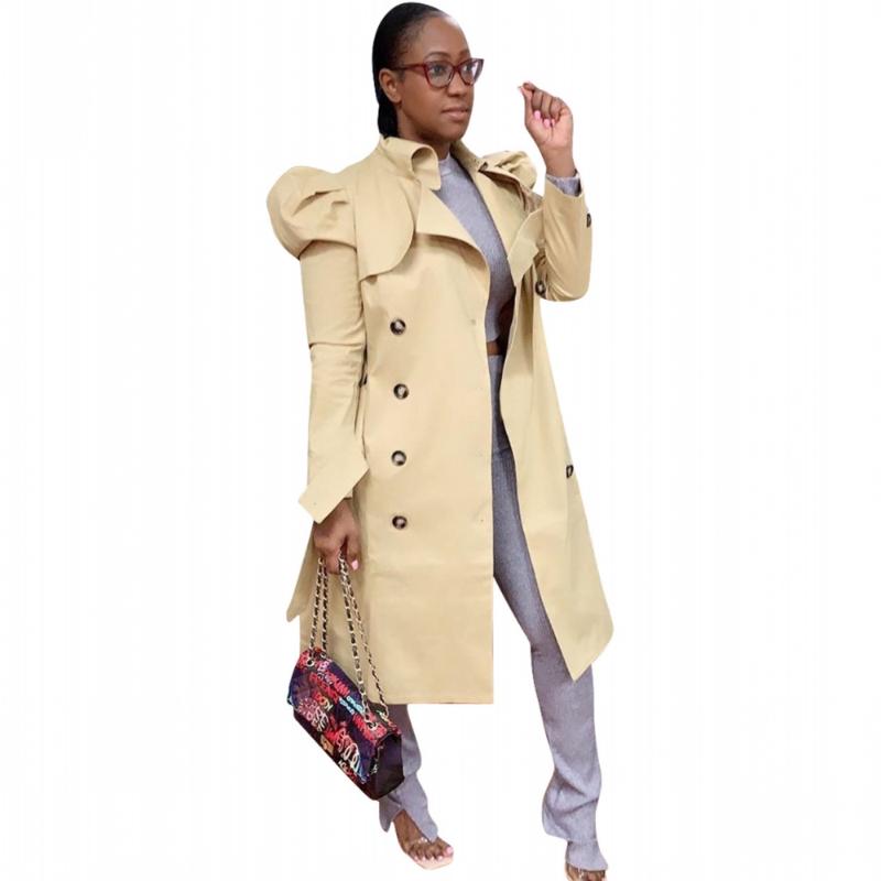Women' Trench Coats Khaki Double Breasted Classic Women Coat Elegant Long Puff Sleeve Loose Windbreaker High Street Female Slim OutwearWome, Black
Women' Trench Coats Khaki Double Breasted Classic Women Coat Elegant Long Puff Sleeve Loose Windbreaker High Street Female Slim OutwearWome, Black