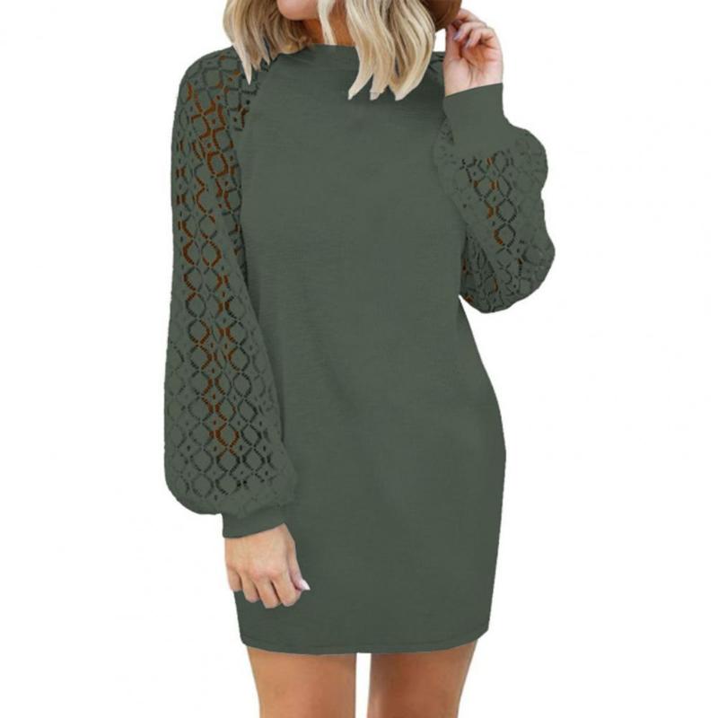 Casual Dresses Women Dress Bubble Sleeve Lace Hollow Out O Neck Short For Daily Wear Elegant Black Xxl Vestidos, Green
Casual Dresses Women Dress Bubble Sleeve Lace Hollow Out O Neck Short For Daily Wear Elegant Black Xxl Vestidos, Green
