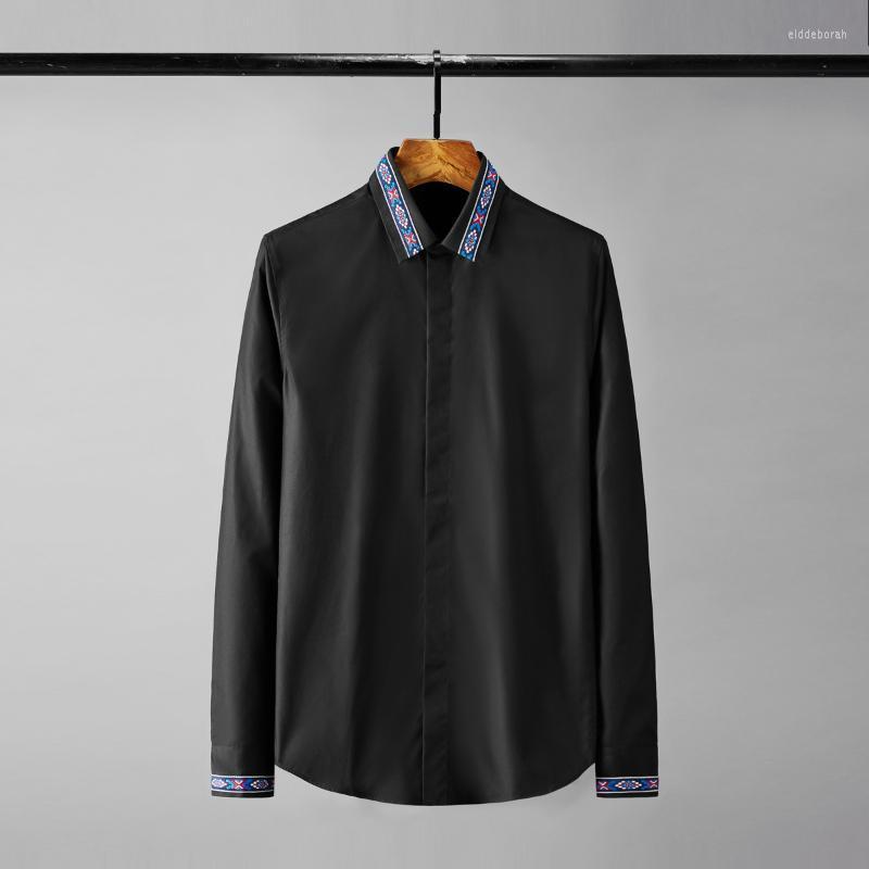 Men's Casual Shirts Minglu Ethnic Embroidery Male Luxury Long Sleeve Cotton Business Men Dress Shirt Simple Slim Party Man ShirtsMen's, White
Men's Casual Shirts Minglu Ethnic Embroidery Male Luxury Long Sleeve Cotton Business Men Dress Shirt Simple Slim Party Man ShirtsMen's, White