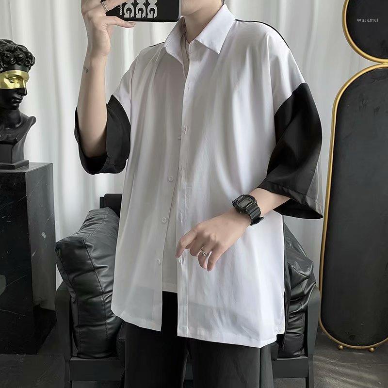 Men's Casual Shirts Short-sleeved Shirt Fashion Korean Style Trend All-match Loose Thin Section Breathable 7-point Sleeve Top 2022, Black
Men's Casual Shirts Short-sleeved Shirt Fashion Korean Style Trend All-match Loose Thin Section Breathable 7-point Sleeve Top 2022, Black