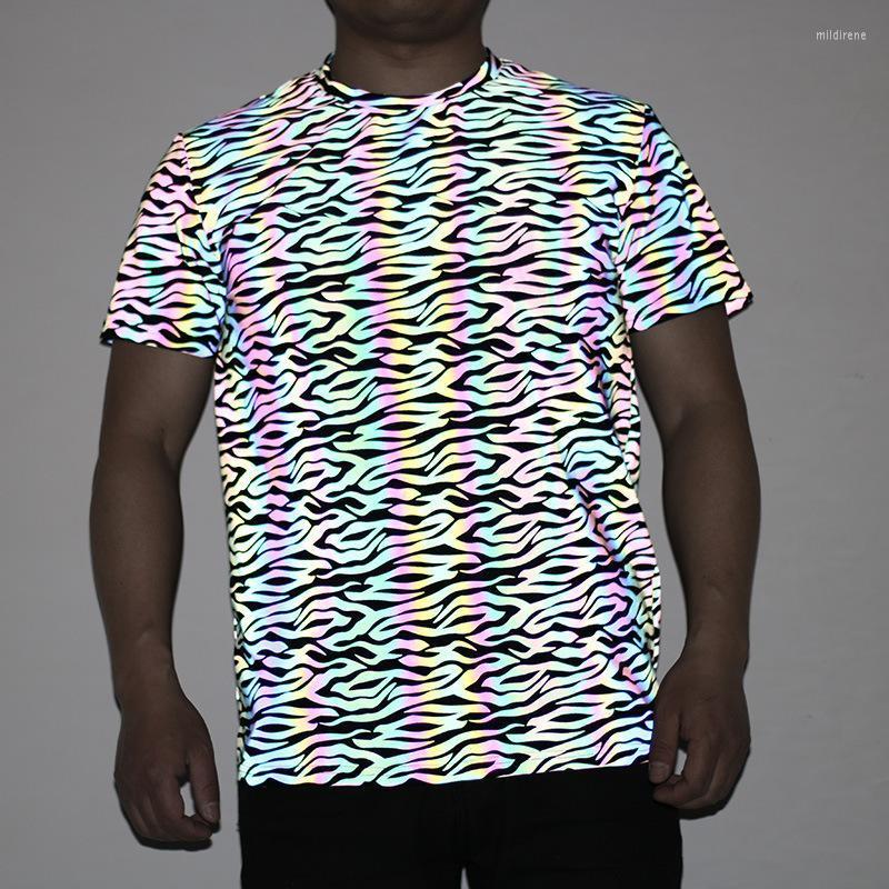 Men's T-Shirts Fashion Zebra Pattern Rainbow Round Neck Color Reflective T-shirt Short Sleeve Men Women Loose Trend Clothing TopMen's Mild22
Men's T-Shirts Fashion Zebra Pattern Rainbow Round Neck Color Reflective T-shirt Short Sleeve Men Women Loose Trend Clothing TopMen's Mild22