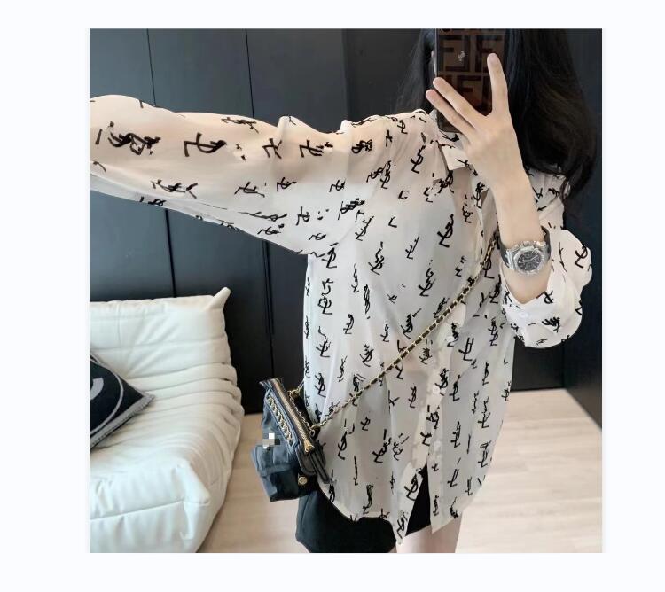 New design women' turn down collar loose long sleeve logo letter print chiffon thin blouse shirt summer tops SMLXLXXL, White
New design women' turn down collar loose long sleeve logo letter print chiffon thin blouse shirt summer tops SMLXLXXL, White