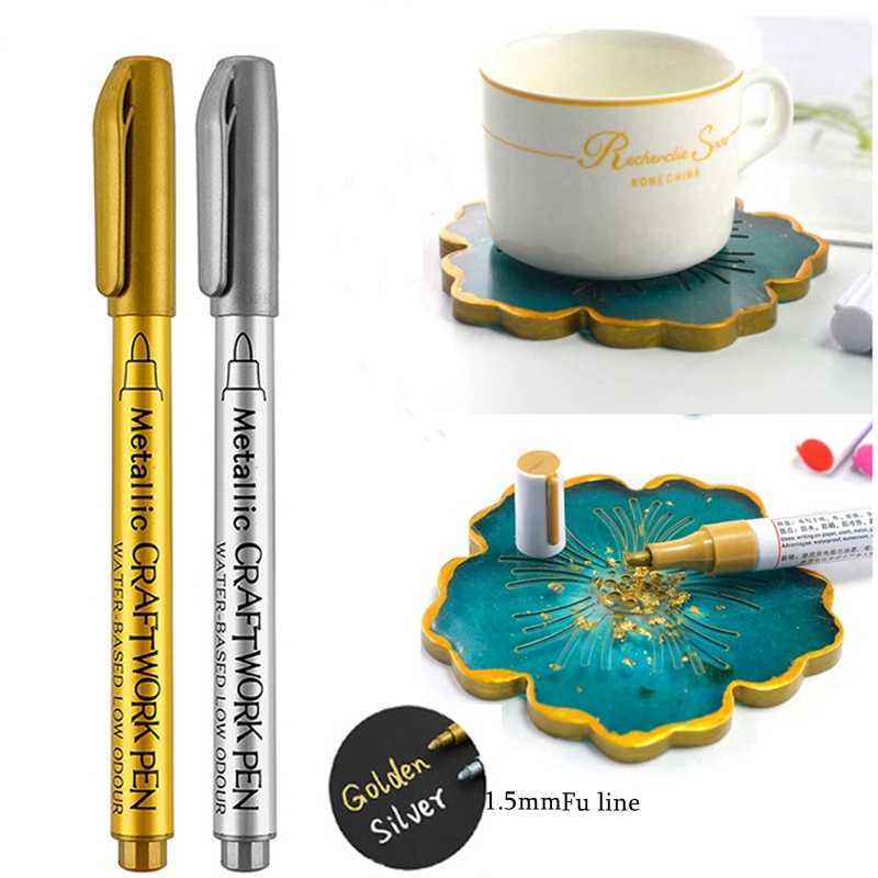 DIY Metal Waterproof Permanent Paint 4-8Pcs Marker Pens Gold Silver 1.5mm Craftwork Resin Mold Pen Art painting Student Supplies
DIY Metal Waterproof Permanent Paint 4-8Pcs Marker Pens Gold Silver 1.5mm Craftwork Resin Mold Pen Art painting Student Supplies