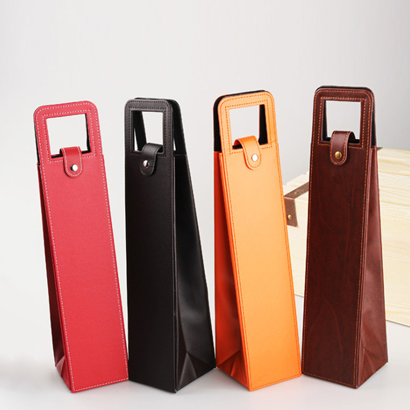 PU Leather Wine Or Champagne Gift Wrap Packaging Boxes Travel Bag Single Wine Bottle Carrier Case Organizer Wines Bottles Gifts Bags
PU Leather Wine Or Champagne Gift Wrap Packaging Boxes Travel Bag Single Wine Bottle Carrier Case Organizer Wines Bottles Gifts Bags