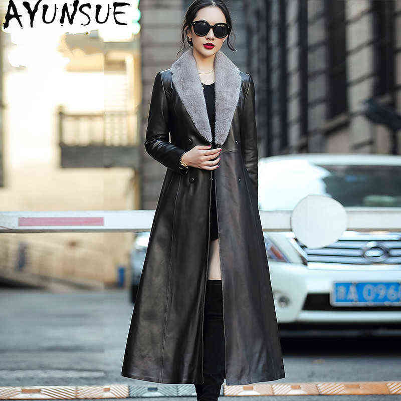 Ayunsue Real Leather Coat Women Sheepskin Coat 90 White Duck Down Jackets Mink Fur Collar Female Winter Parka Mujer Chaqueta J220727, Black
Ayunsue Real Leather Coat Women Sheepskin Coat 90 White Duck Down Jackets Mink Fur Collar Female Winter Parka Mujer Chaqueta J220727, Black