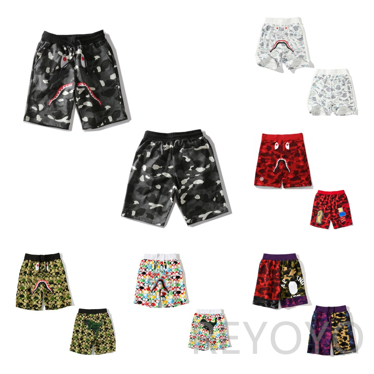 Men's shorts women's beach pants couples shark head classic high-quality camouflage printed pant summer five-point luminous series 02041801, 1pcs buttons
Men's shorts women's beach pants couples shark head classic high-quality camouflage printed pant summer five-point luminous series 02041801, 1pcs buttons