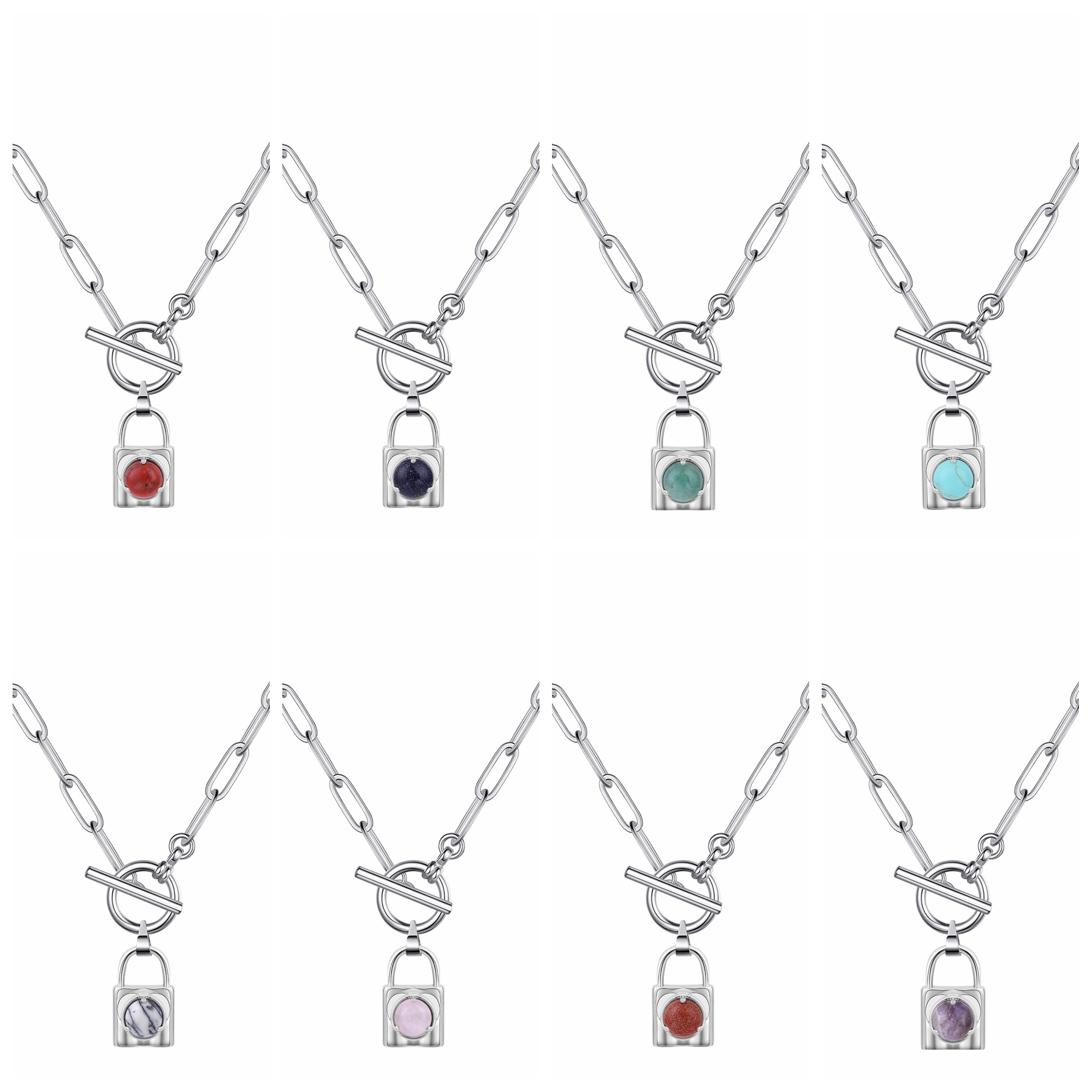 Love Heart Lock Alloy Pendant Necklace IQ Clasp Chunky Punk Silver Chain Y Choker Cuban Link Statement Jewelry for Women and Girls
Love Heart Lock Alloy Pendant Necklace IQ Clasp Chunky Punk Silver Chain Y Choker Cuban Link Statement Jewelry for Women and Girls