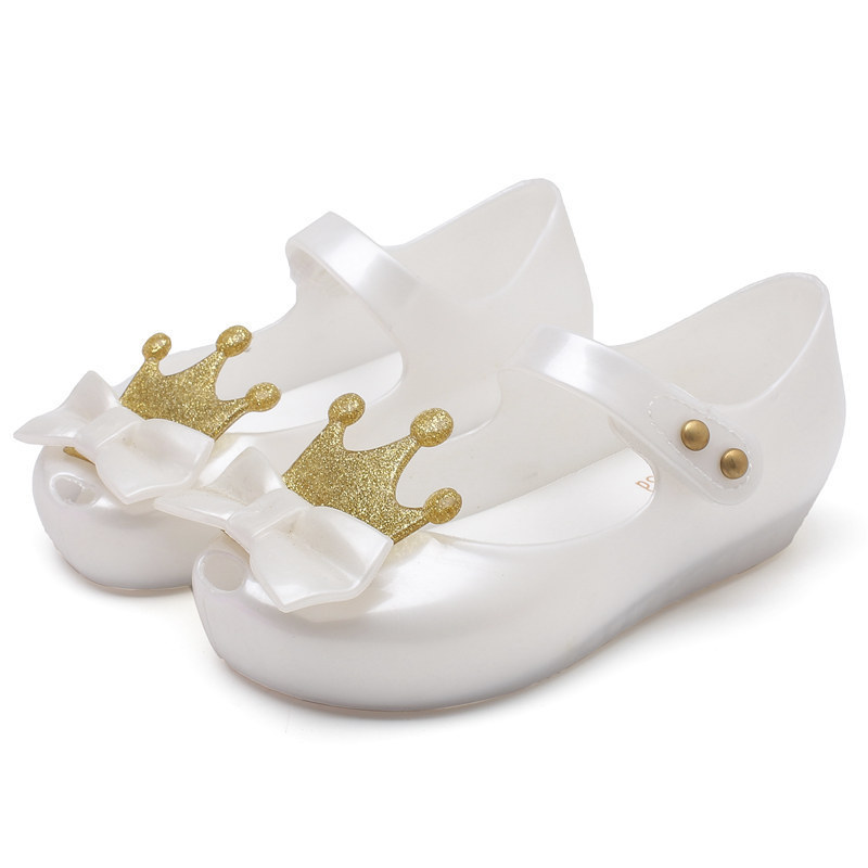 Mini Mlsa Classic Crown Beach Sandals Summer Cute Cartoon Jelly Shoe Girl Non-slip Kids Toddler Shoes for Kids Girls 220425