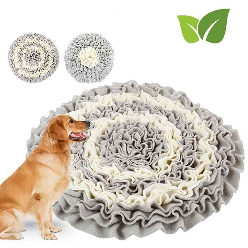 Sniffing Round Washable Blanket Pet Stress Training Relieving Nosework Mat Dog Product Supplies 210401