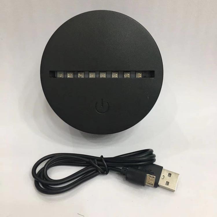 RGB Lights LED Lamp Base for 3D Illusion Lamp 4mm Acrylic Light Panel AA Battery or DC 5V USB 3D Night Light