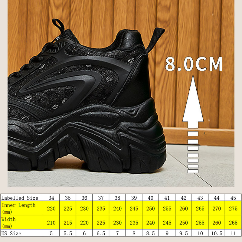 8cm Genuine Leather Super Thick Sole Platform Wedge Women Shoes Chunky Sneakers Hidden Heel Breathable Casual Shoes Comfy, White-1
8cm Genuine Leather Super Thick Sole Platform Wedge Women Shoes Chunky Sneakers Hidden Heel Breathable Casual Shoes Comfy, White-1