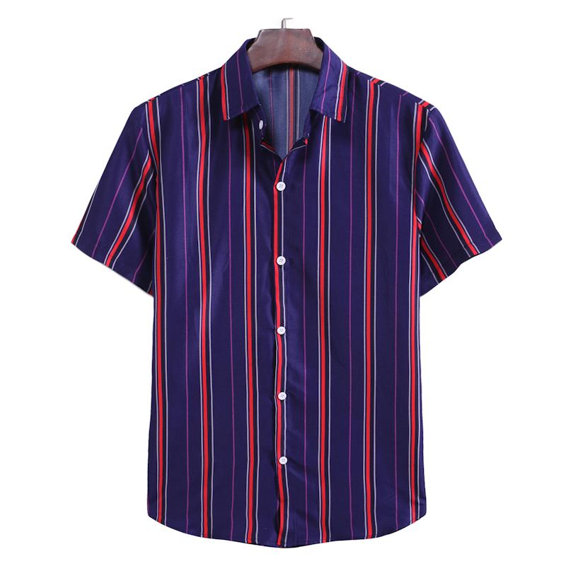 Men's Casual Shirts Summer Mens Shirt Top Short Sleeve Hawaiian Stand Collar Strip Print Cool Thin Men Dress Male Clothing TopsMen's, Black
Men's Casual Shirts Summer Mens Shirt Top Short Sleeve Hawaiian Stand Collar Strip Print Cool Thin Men Dress Male Clothing TopsMen's, Black