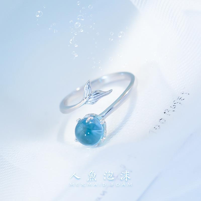 Cluster Rings Mermaid Foam Index Finger Ring Korean Tide Fresh 925 Sterling Silver Temperament Personality Resizable Opening RingsCluster
Cluster Rings Mermaid Foam Index Finger Ring Korean Tide Fresh 925 Sterling Silver Temperament Personality Resizable Opening RingsCluster