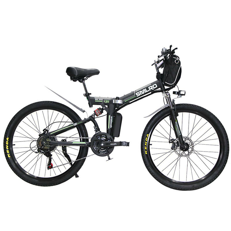 Smlro MX300 Full Suspension Electric Bike 500W 48V 13AH Adults Ebike with Removable Battery 26 inch Folding Electric Bicycle High Quality Fashion E-Bi