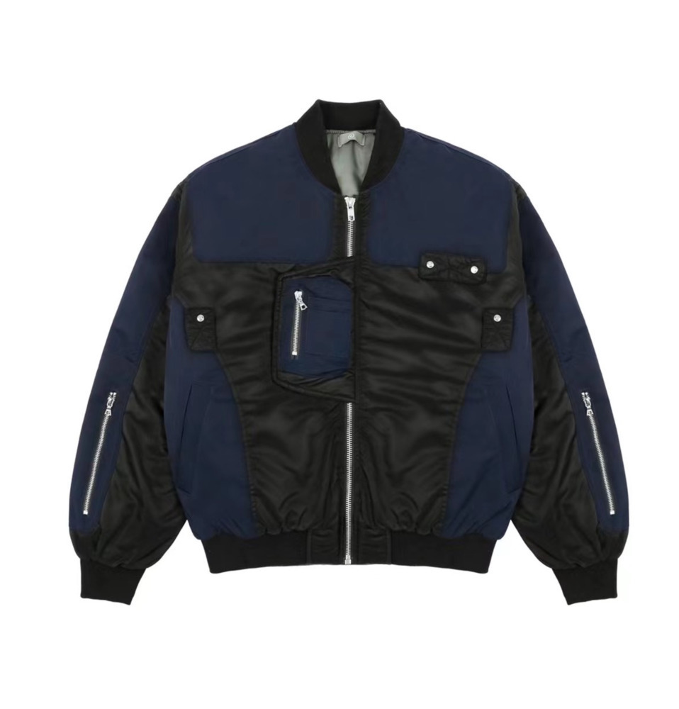 Notabsent functional multi zipper vibe style flight jacket color contrast button wookvibe same coat, Dark blue {thin}
Notabsent functional multi zipper vibe style flight jacket color contrast button wookvibe same coat, Dark blue {thin}