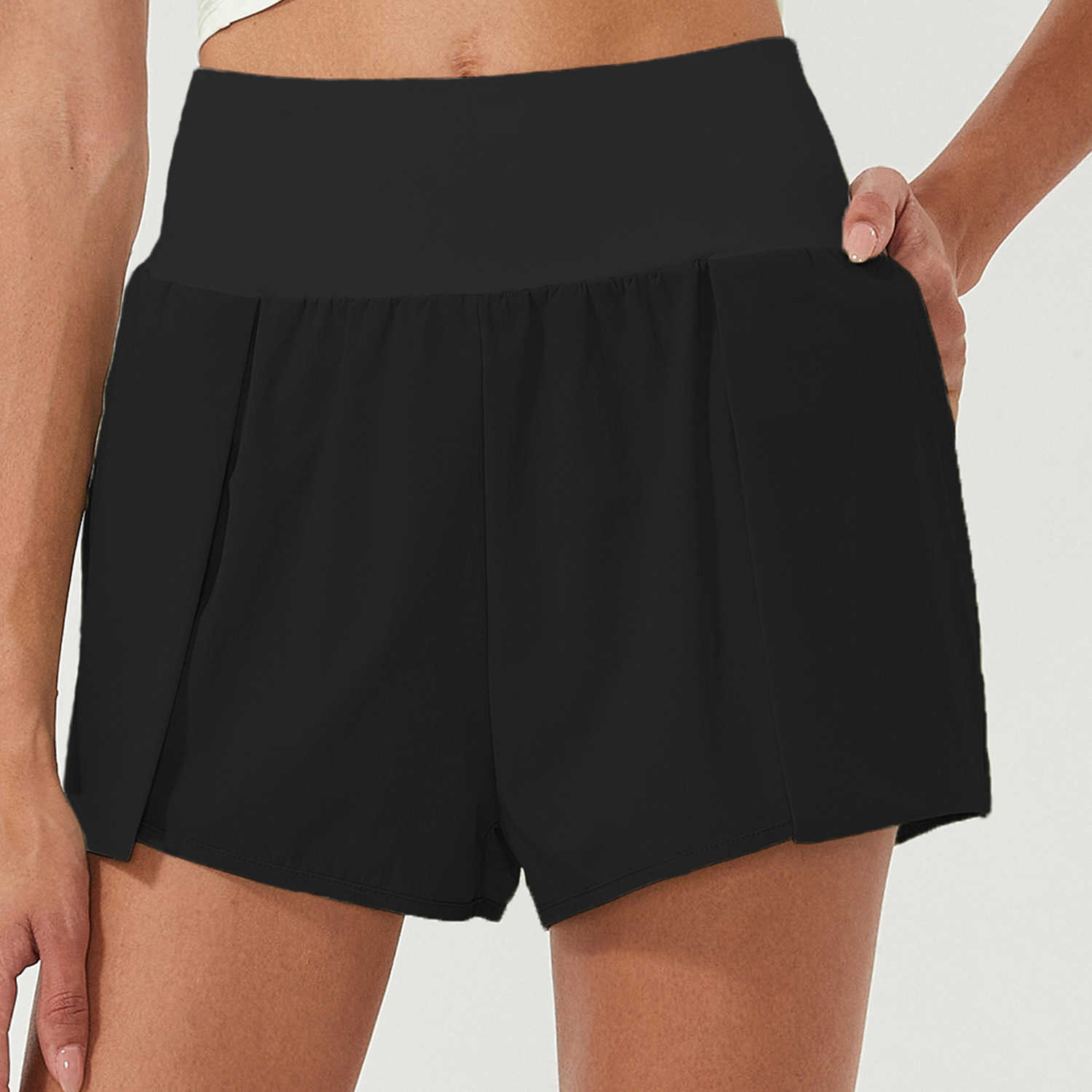 Women' shorts Loose Fitness Waist Gym underwear Lululon Fashion light fake elasticity exercise summer beach motorcycle designer outdoor, Beige
Women' shorts Loose Fitness Waist Gym underwear Lululon Fashion light fake elasticity exercise summer beach motorcycle designer outdoor, Beige