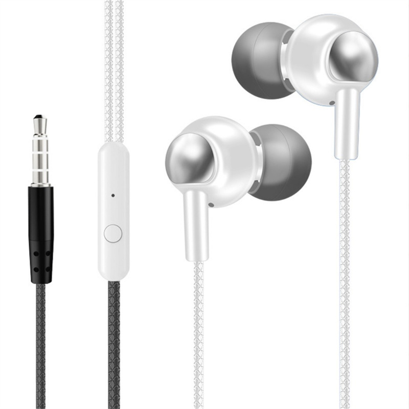 Metal 3.5mm wired earphones with mic In-Ear Headset For Mobile Phone PC Gaming Ultra Bass Super Sound Earbud Music Earphone Headphone Amplifiers