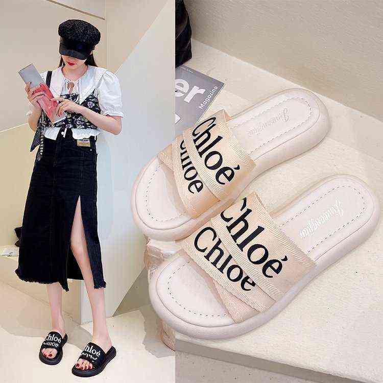Fashion Flat Sandals Women's 2022 Summer Net Red Beach Shoes Wear Letter Outside, Trend Flip Flops, Black
Fashion Flat Sandals Women's 2022 Summer Net Red Beach Shoes Wear Letter Outside, Trend Flip Flops, Black