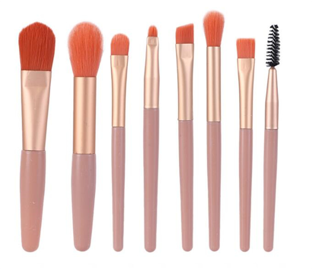 Factory Makeup Brush Set 8 Pcs Make up Brushes Synthetic Portable Cosmetic Kit with Organizer Bag KD1