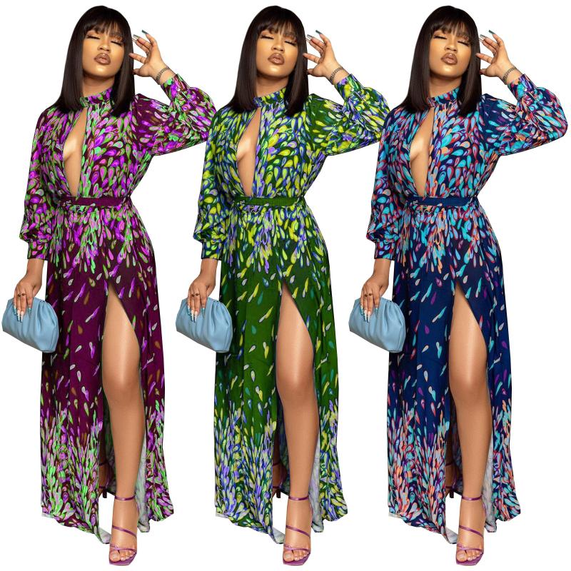 Casual Dresses Oluolin Autumn Fashion Print Sexy Halter Wrap Chest Hollow Waist Dress Party Woman Long Sleeve Split Evening Skirt Vestidos, Black;gray
Casual Dresses Oluolin Autumn Fashion Print Sexy Halter Wrap Chest Hollow Waist Dress Party Woman Long Sleeve Split Evening Skirt Vestidos, Black;gray