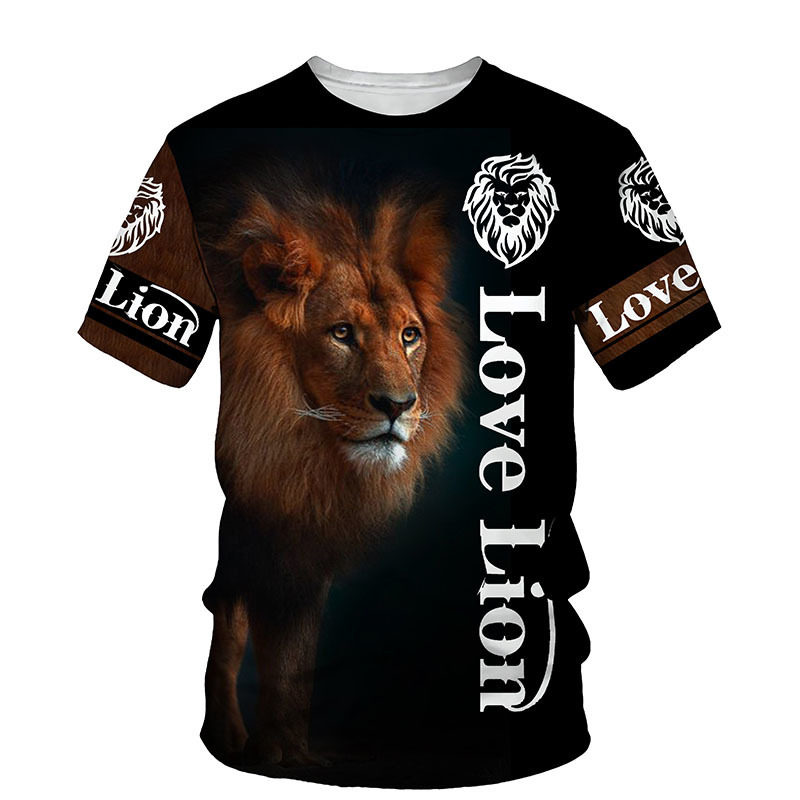 The Lion King 3D Print Men Tshirt Summer O Neck Short Sleeve Tees Tops 3D Style Male Clothes Fashion Casual Tshirts 220526