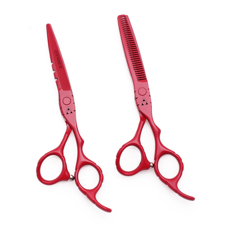 Hair Scissors 5.5 6.0 Professional dressing 440C Thinning Shears Barber Set Cutting dresser 1010# 220317
