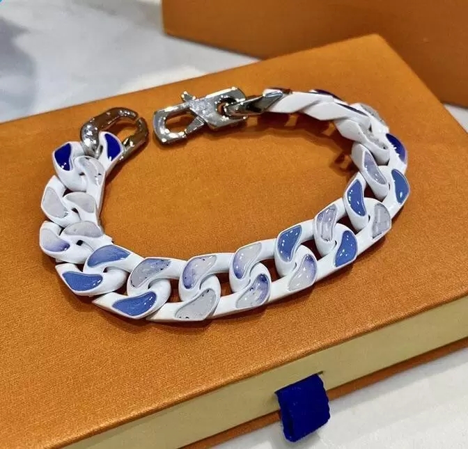 Cuba Punk Bracelet Men Gradient Bangle Unisex Hip-hop Blue Sky Cloud Designer Bracelets Titanium Stainless Steel Jewelry Womens Classic Chain
Cuba Punk Bracelet Men Gradient Bangle Unisex Hip-hop Blue Sky Cloud Designer Bracelets Titanium Stainless Steel Jewelry Womens Classic Chain