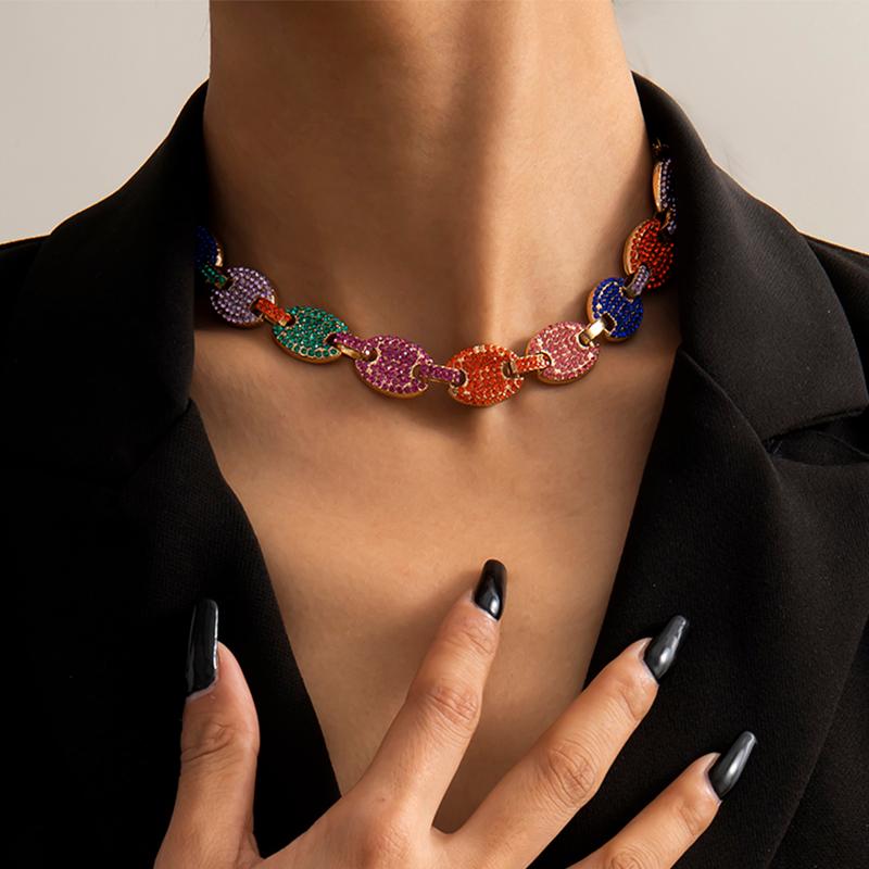 Pendant Necklaces Lacteo Bohemian Colorful Irregular Rhinestone Choker Necklace For Women Steampunk Sliding Adjustable Long Chain Jewelry Ne
Pendant Necklaces Lacteo Bohemian Colorful Irregular Rhinestone Choker Necklace For Women Steampunk Sliding Adjustable Long Chain Jewelry Ne