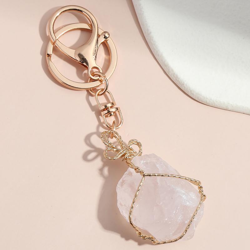 Keychains Random Size Colorful Natural Stone Keychain Wire Wrap Key Ring Irregularity Shape Chains For Women Men Souvenir Gifts 
Keychains Random Size Colorful Natural Stone Keychain Wire Wrap Key Ring Irregularity Shape Chains For Women Men Souvenir Gifts