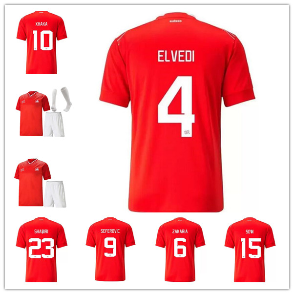 23 Soccer Switzerland Jerseys 13 RODRIGUEZ 14 ZUBER 4 ELVEDI 6 ZAKARIA 7 EMBOLO 2 LICHTSTEINER National Team Swiss Football Shirt Kits Uniform
23 Soccer Switzerland Jerseys 13 RODRIGUEZ 14 ZUBER 4 ELVEDI 6 ZAKARIA 7 EMBOLO 2 LICHTSTEINER National Team Swiss Football Shirt Kits Uniform
