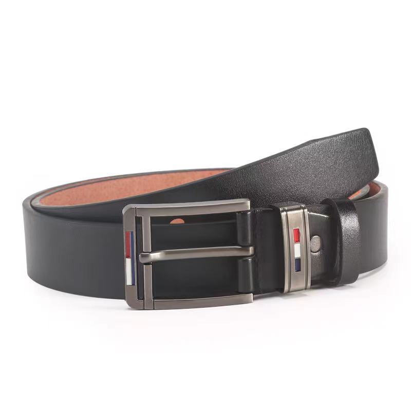 Men's PU Alloy Square Buckle Business Leisure Belts Fashion Black Coffee Brown 220411