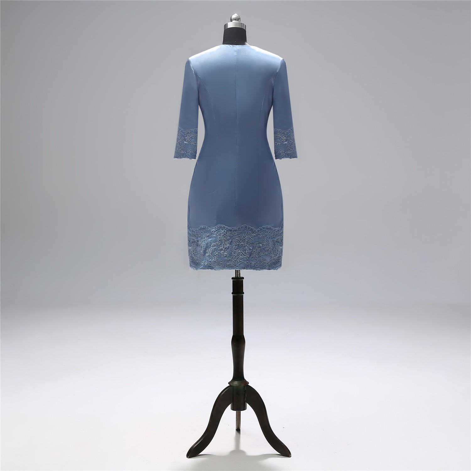 Lace Mother of the Bride Dresses Knee Length 2 Piece with Jacket Mothers Dress High Quality Wedding Party Groom Gown Bridesmaids Prom Formal Dresses R