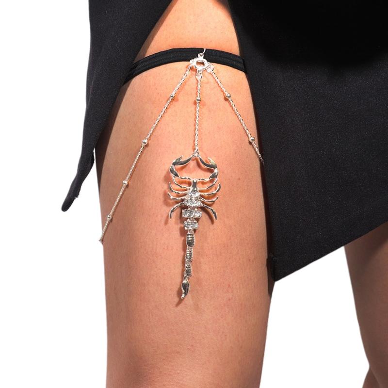 Belts Solid Color Dangle Scorpion Tassel Leg Harness Chain Goth Thigh For Bikini T8NB, Silver
Belts Solid Color Dangle Scorpion Tassel Leg Harness Chain Goth Thigh For Bikini T8NB, Silver