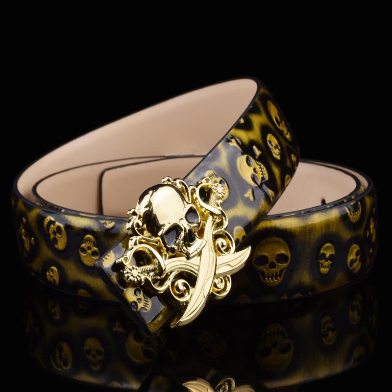 Belts High Quality Personality Skull Men Designer Slide Buckle Genuine Leather Fancy Jeans Cintos Masculinos YellowBeltsBelts, Black
Belts High Quality Personality Skull Men Designer Slide Buckle Genuine Leather Fancy Jeans Cintos Masculinos YellowBeltsBelts, Black