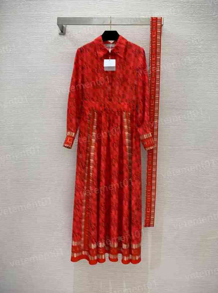 Designer Dresses Red Belt Letter Print Button-Fly Pleated Long Sleeve Dresses Sexy Casual Long Dress For Women Clothing 0912
Designer Dresses Red Belt Letter Print Button-Fly Pleated Long Sleeve Dresses Sexy Casual Long Dress For Women Clothing 0912