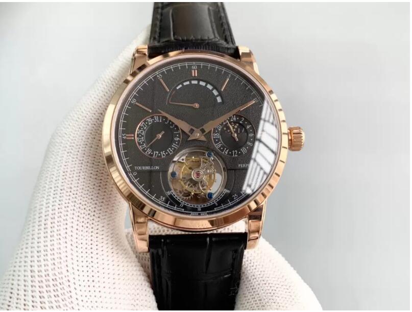 JL Men's Watch 42mm in diameter is equipped with manual multifunctional true flywheel tourblion automatic movement at 12 o 'clock power 9 GMT star display watches, Brown
JL Men's Watch 42mm in diameter is equipped with manual multifunctional true flywheel tourblion automatic movement at 12 o 'clock power 9 GMT star display watches, Brown