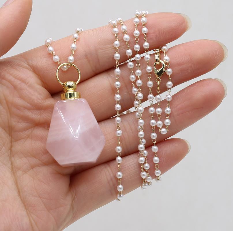Pendant Necklaces Natural Stone Pink Necklace Gold Color Chain Good Quality Perfume Bottle Making For Women Jewelry Reiki Heal GiftsPendant
Pendant Necklaces Natural Stone Pink Necklace Gold Color Chain Good Quality Perfume Bottle Making For Women Jewelry Reiki Heal GiftsPendant